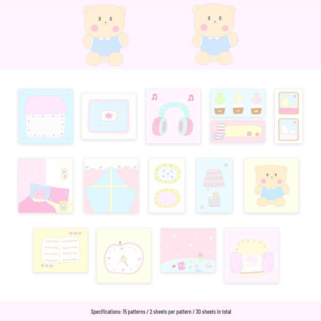 Waka Waka Niedlicher Schreibplaner: Ausgestanztes undCollage-Papier im koreanischen Stil für DIY-Projekte