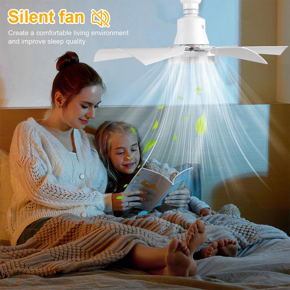 Ceiling Fan with Light LED Light Fan Adjustable Wind Speed Timing Wireless Fan Crystal Ceiling Fan Light for Living Room Bedroom