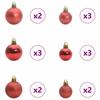 Christmas Ornament Set with 150 LEDs 61 pcs Multicolor Plastic