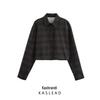 2024 Winter Women's European & American Style Plaid Long Sleeve Shirt