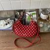 Autumn new retro polka dot bow hand bag high value fashion messenger handbag women