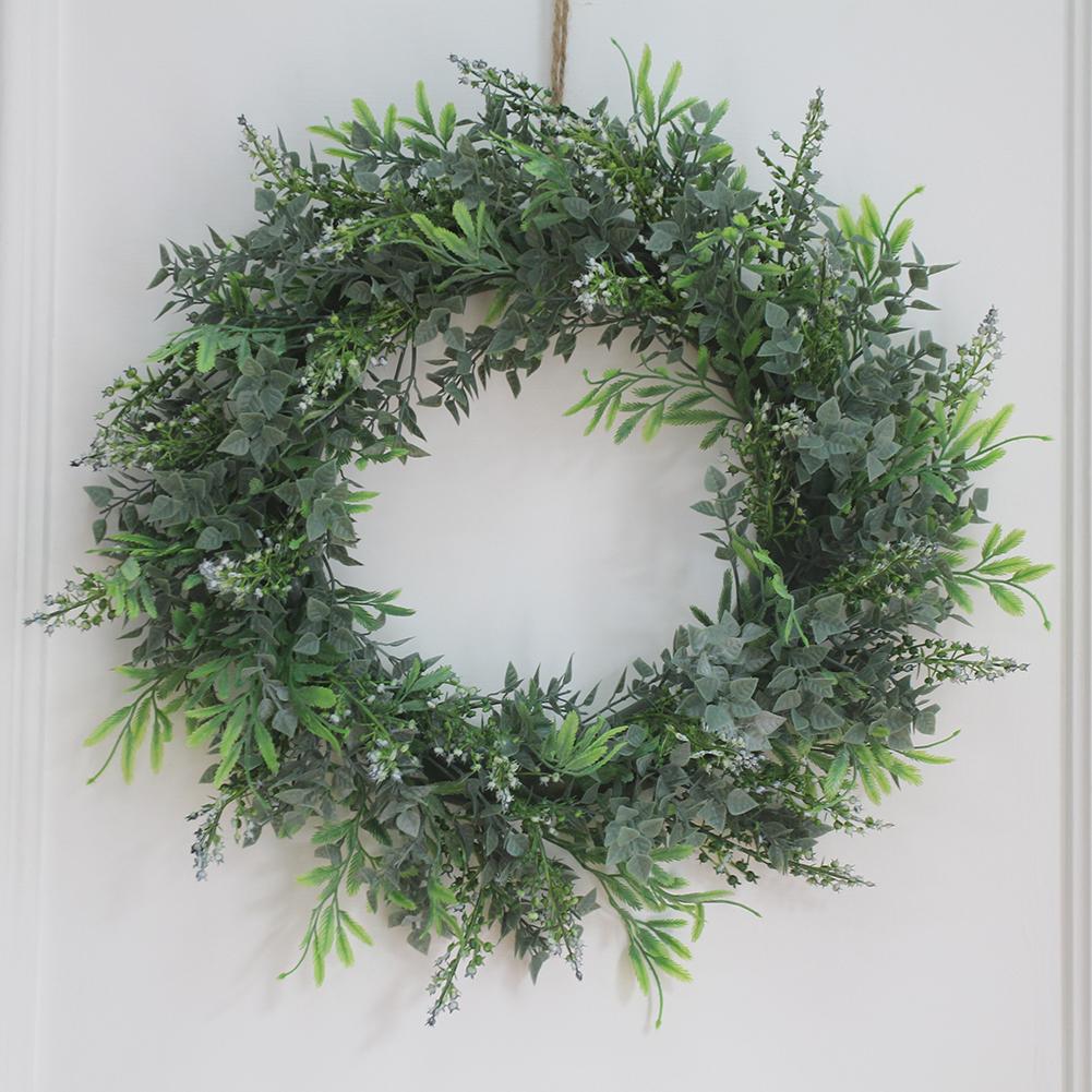 40CM Length Simulation Fern Leaf Green DIY Garland Head Ring
