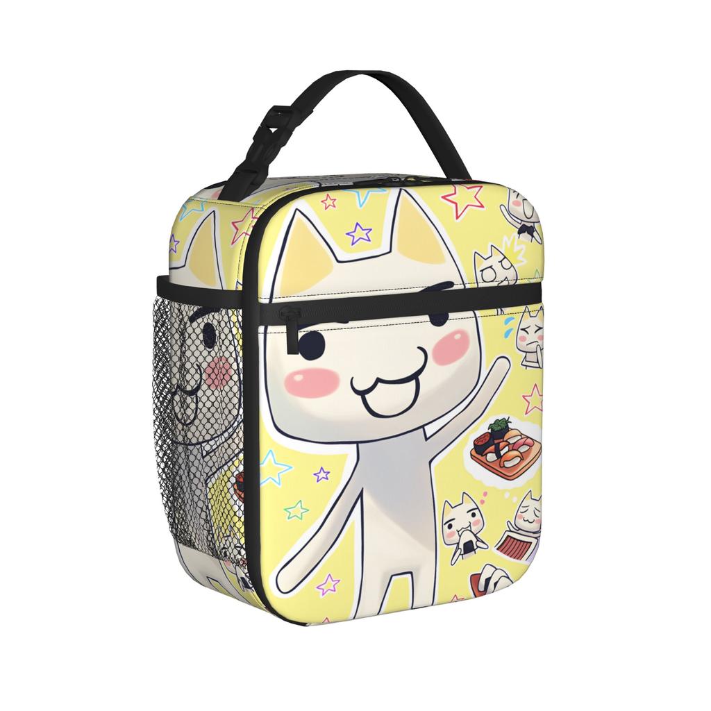 Toro Inoue Cat Lunch Bag For Unisex Custom Lunch Box Aesthetic Office Cooler Bag Portable Oxford Thermal Lunch Bags