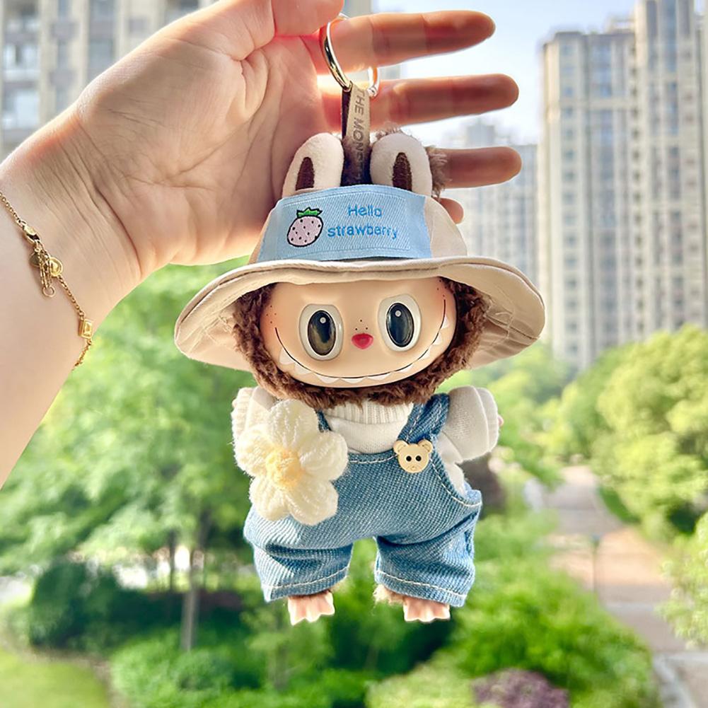 Doll Hat for 17cm Labubu Color Match Hat Kawaii Cute Doll Accessories Kids Girls Toys