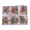 6pcs Decorative Christmas Tree Hanging Ornaments Hollow Hollow Out Star Decoration  Holiday