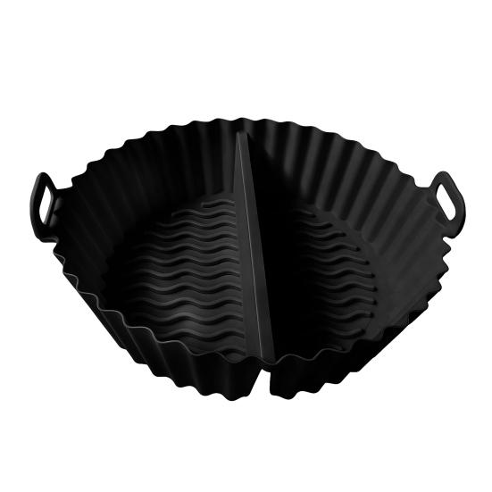 Silicone Air Fryer Liner with Dividers Non-Stick Baking Mat for Toaster Oven & Grill Reusable Dishwasher Safe Heat Resistant Air