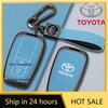 2026 Hett För Toyota Navkapslar Legering+Läder Bilnyckelfodral Skyddsskal Nyckelring För Toyota Prius Camry Corolla CHR C-HR RAV4 Land Cruiser