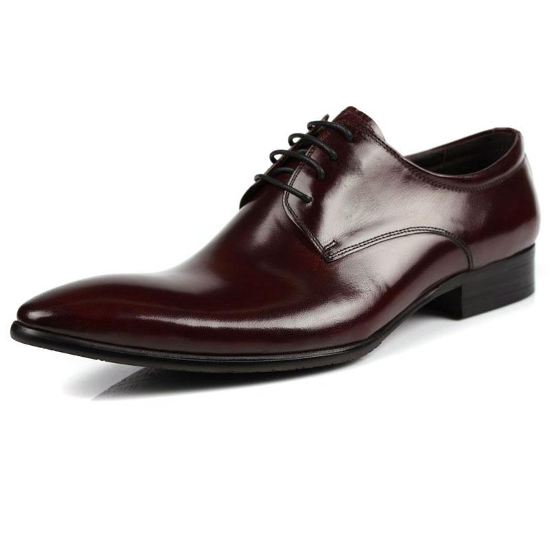 Men's British-Style Leather Formal Shoes - Trendy European Pointed Toe for Business, Weddings, and Casual Spring Wear