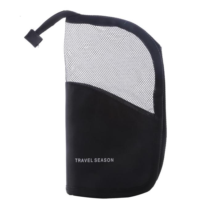 Portable Travel Waterproof Makeup Bag Vertical Foldable Large Capacity Handheld Zipper Pencil Storage Bag