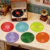 6x 1/6 Miniature Vinyl Records Model Music Accessories Toy Photo Prop Tiny Music Room Furniture Model Decoration for Bedroom