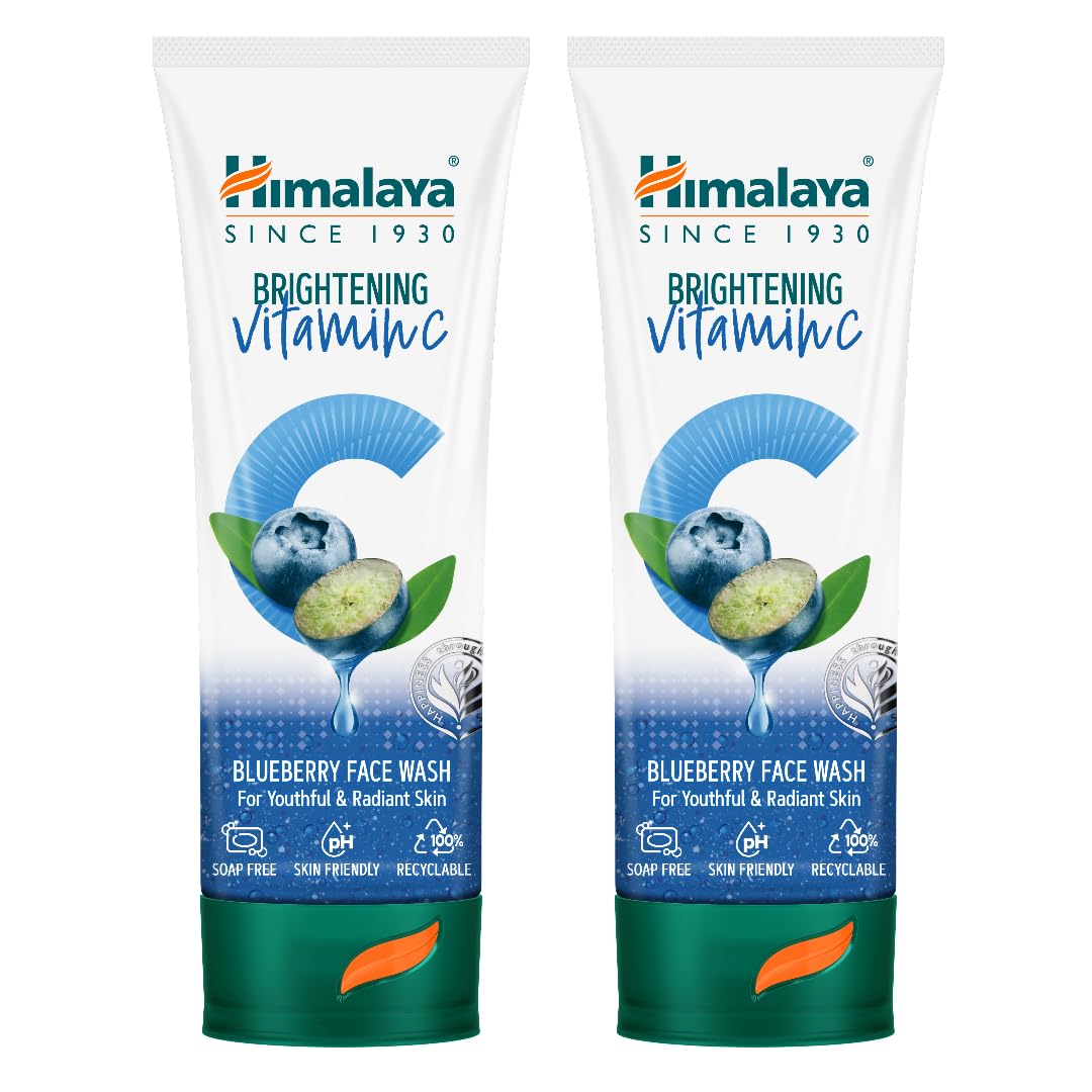 

Himalaya Brightening Vitamin C Blueberry Face Wash | Brightening Face Cleanser | Remove Dull Skin | 100ml (Pack of 2) 100 ML