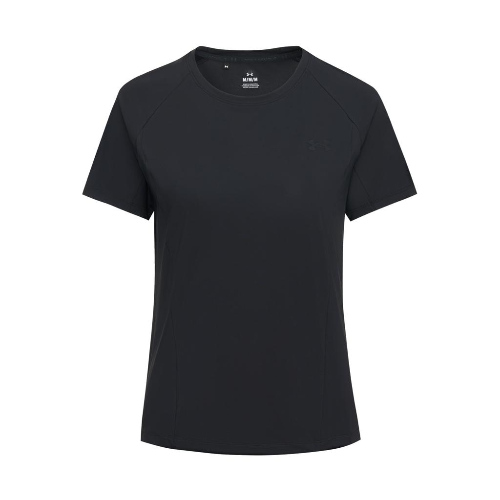 Under Armour Outdoor Knitted Training Sports Casual Simple Solid Color Breathable Commuting Versatile Short Sleeve T-Shirt Women tops 6014377-001