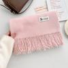 New casual versatile simple solid color warm scarf gentle Japanese and Korean version fashion atmosphere fringed shawl