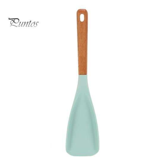 

Кулінарна ложка для антипригарного посуду Силіконова лопатка-ложка для змішування, перемішування, сервірування Багатофункціональний кухонний інструмент A зелений