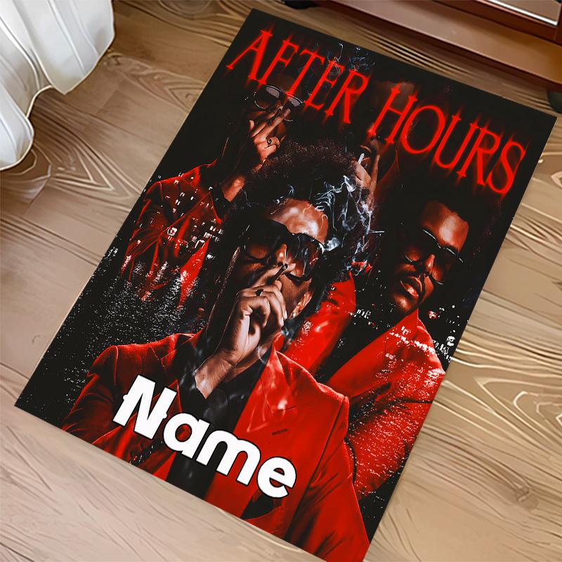Custom Personalization The Weeknd Print Area Rug - Soft, Washable Non-Slip Indoor Mat,Living Room,Home&Office Decorative Rug
