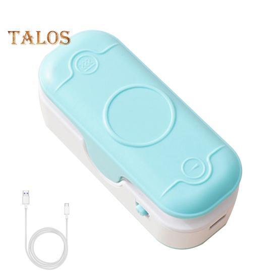 

1 комплект мини-запечатывающей машины 2 в 1, дизайнерский запайщик пакетов с резаком, удобная машина для запечатывания пищевых продуктов для домашней кухни синий