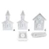 Castle Shape Candle Holder Mold with Base for Making Candle Holder Decor Tealight Holder Ornament, Epoxy Resin Casting