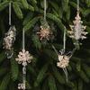 Clear Acrylic Christmas Ornaments Snowflake Tree Elk Butterfly Ballet Dancer Hanging Decoration for Holiday Winter Scene Decoration