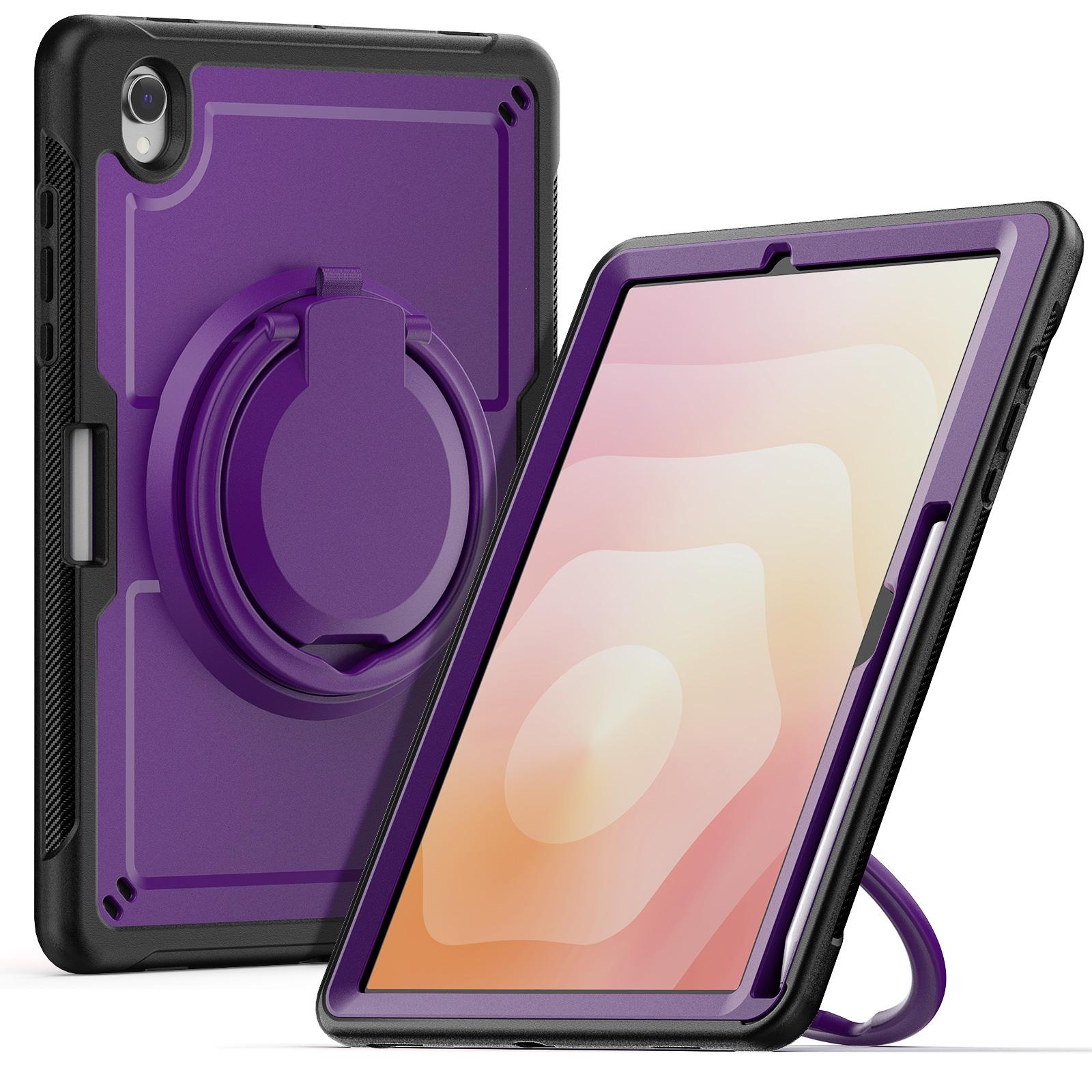 For Samsung Galaxy Tab S11 Case Rotating Kickstand PC + TPU Shockproof Tablet Cover