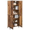 Wall Mounted Highboard Reclaimed Wood Look 69.5 x 34 x 180 cm Engineered Wood