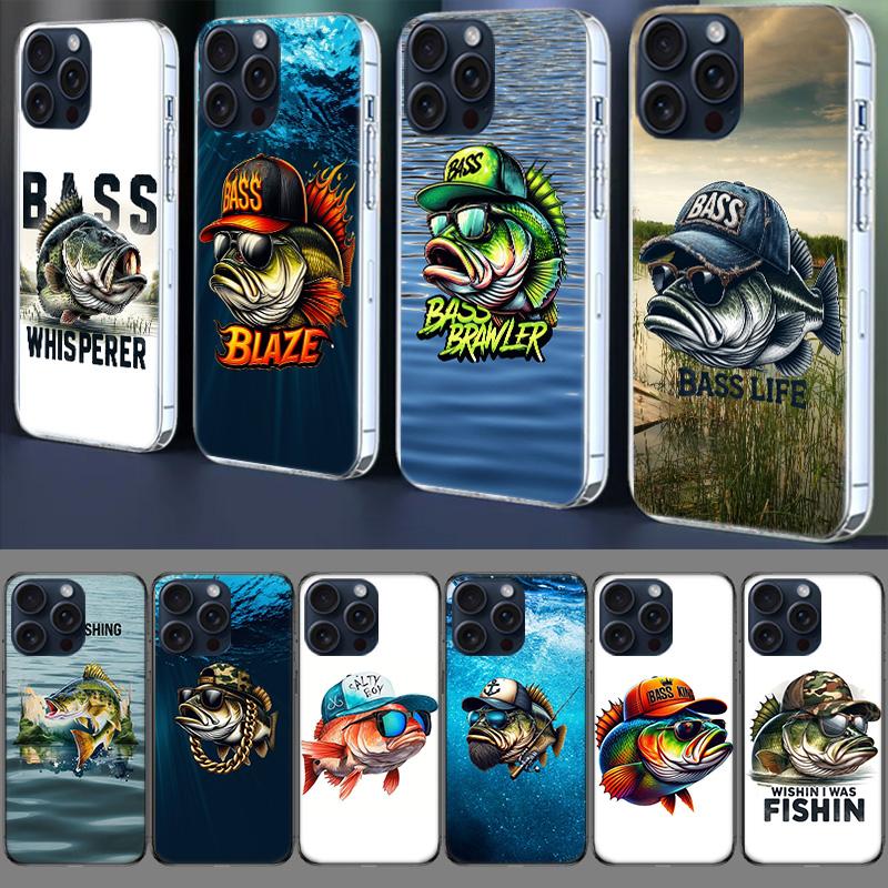 Enjoy a Day of Fishing Pleasure Clear Phone Case For Iphone 17 Air 16 Pro Max 15 Pro 14 Plus 17E 16E 11 13 12 Mini Cover Cases F