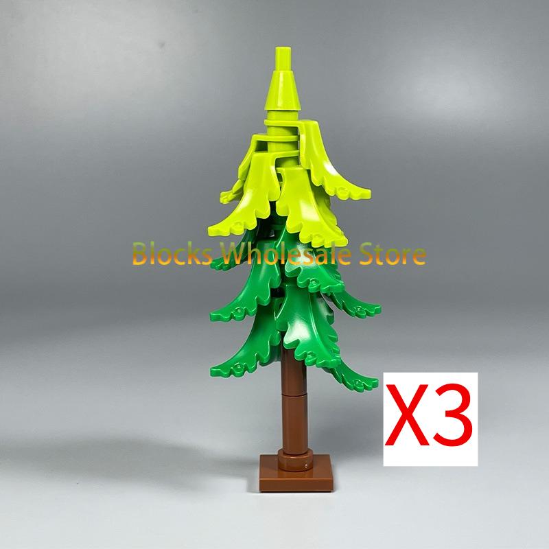 MOC Christmas Gift Present Assembly Toy Small Particle Building Block Set Christmas Tree Fir Tree Scene Desktop Ornament