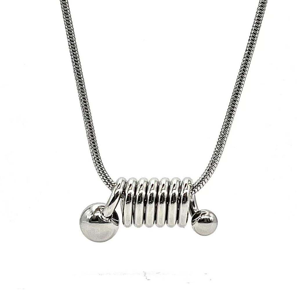 Textured Spring Pendant Necklace for Women's Trendy Light Luxury Niche Hip-hop Versatile