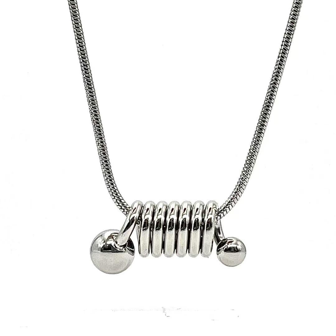 

Текстурированное весеннее ожерелье с подвеской для женщин, модное, легкое, роскошное, нишевое, хип-хоп, универсальное