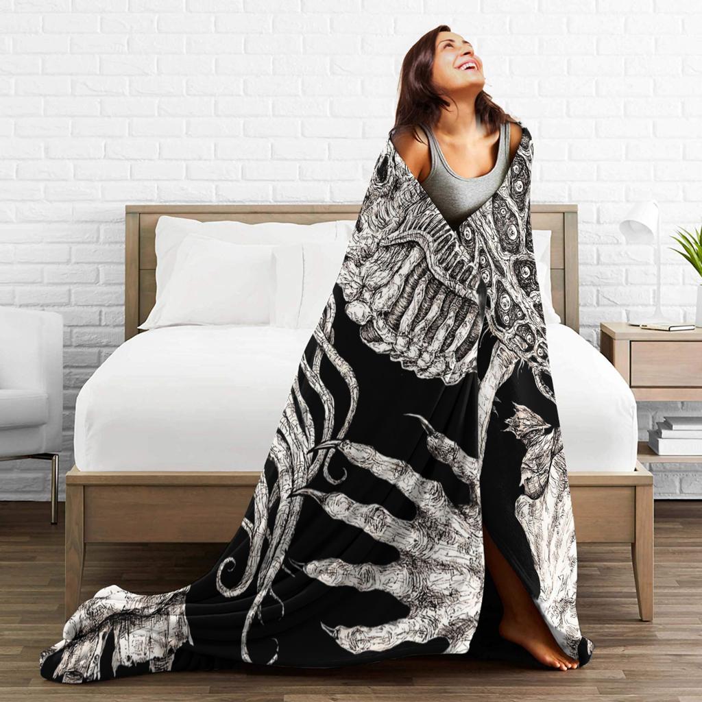 Vrees het Oude Bloed Flanel Deken Winter Bloodborne Warm Zacht Plaid Deken Kinderen Huisdecoratie Sprei Bank Bankovertrek