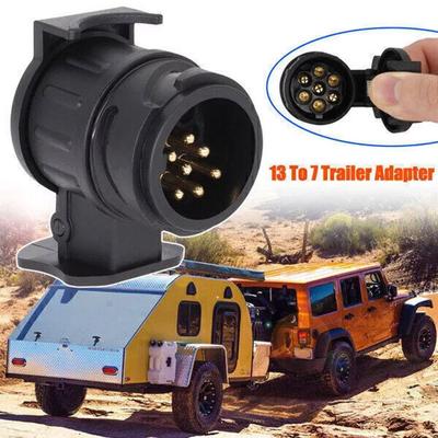 1x 13 Pin To 7 Pin Plug Adapter Car Trailer Truck Car Avan Towbar Socket Converter 12V Auto Accessories