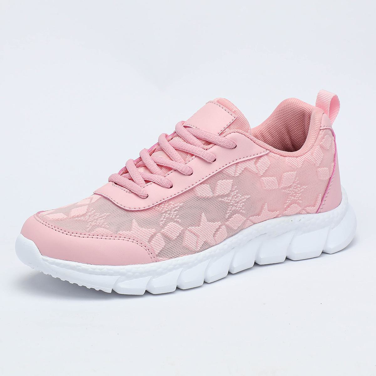 

Модные повседневные спортивные кроссовки из дышащей сетки для женщин, удобная мягкая подошва, легкие кроссовки для бега для студентов. 42 розовый