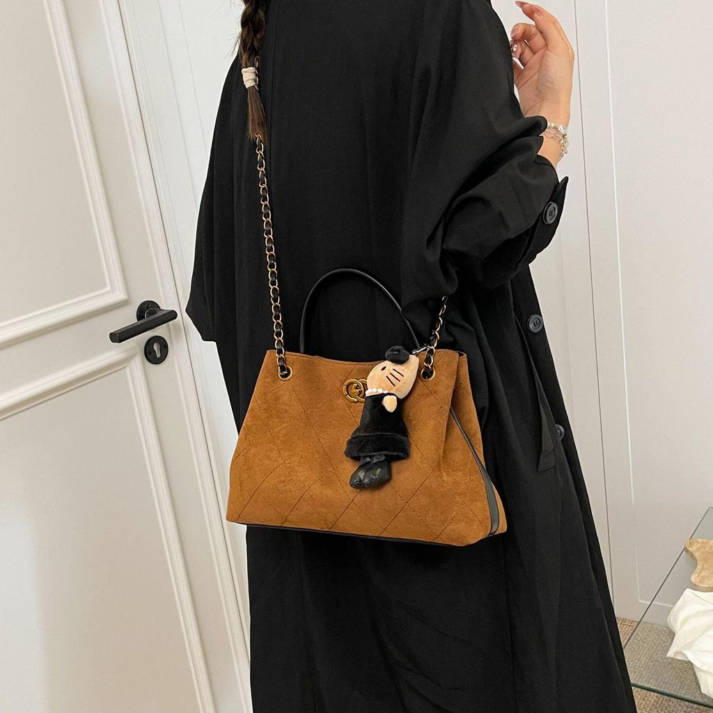 2025 Women's Large Capacity Frosted Chain Shoulder Crossbody Bag