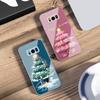 Albero di Natale Decorato Per Samsung S25 S25 Edge S25Ultra S8 9 S10 20 U ltra S21 Pro 22 Plus S23 FE S24 Ultra Custodia in Vetro per Telefono