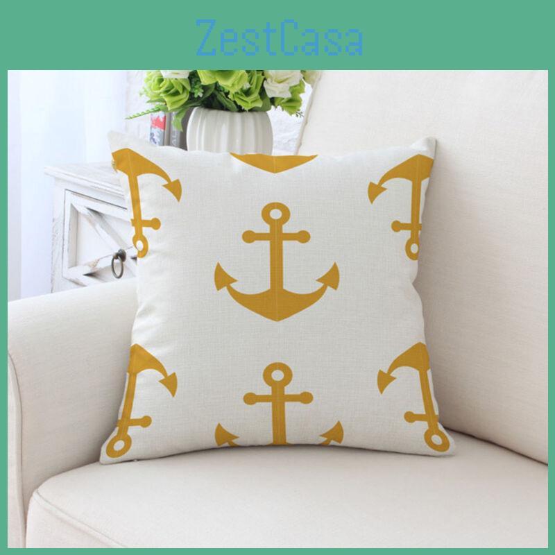 Chic Yellow Decorative Pillow Cover In Geometric Design For Versatile Use