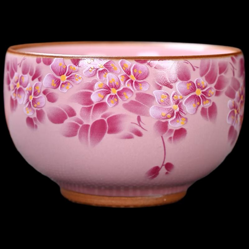 Deou Star Pink Peony Ceramic Travel Tea Set