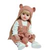Realistic Reborn Baby Dolls Betty 22 Inch Silicone Vinyl Full Body Newborn Dolls Girl with Long Hair Lifelike Reborn Toddler Dolls Kid's Birthday Gift