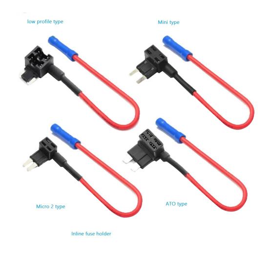Fuse-Tap Adapter Car Electrical Appliances Jumper Connector Low Profile Mini Micro Fuse-Holder Mini Blade-Fuse Car Accessories
