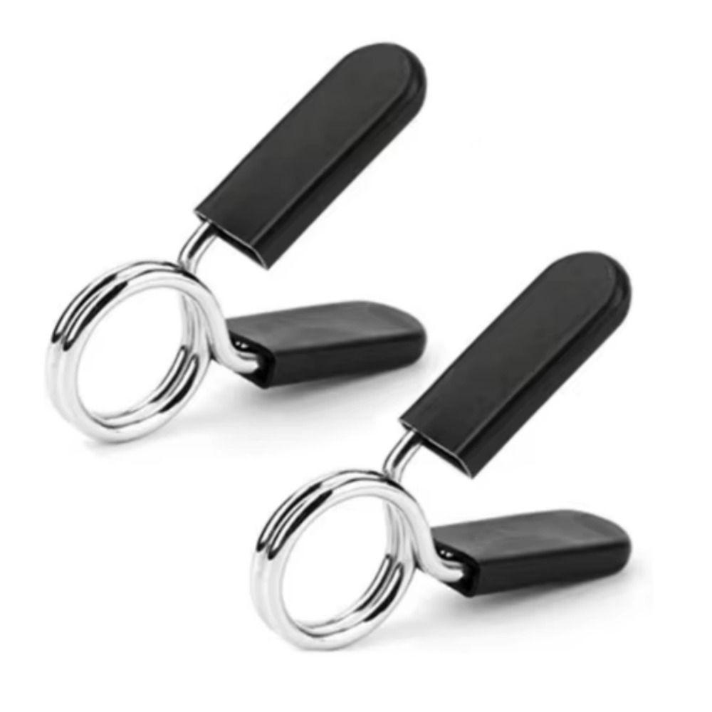 

1 Pair Dumbell Barbell Clips Gym Barbell Lock Clamp Spring Collar Clips Trap Bar Diameter 24mm