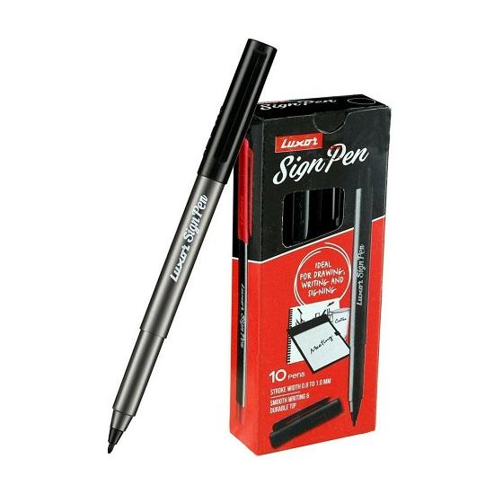 

Luxor Sign Pen Smooth Writing & Durable Tip Ink Black Pack Of 10 2532 2%
