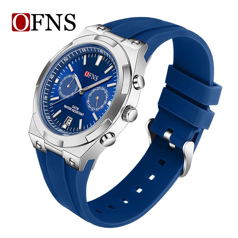 OFNS Men s High-End Waterproof Luminous Quartz Chronograph Wristwatch