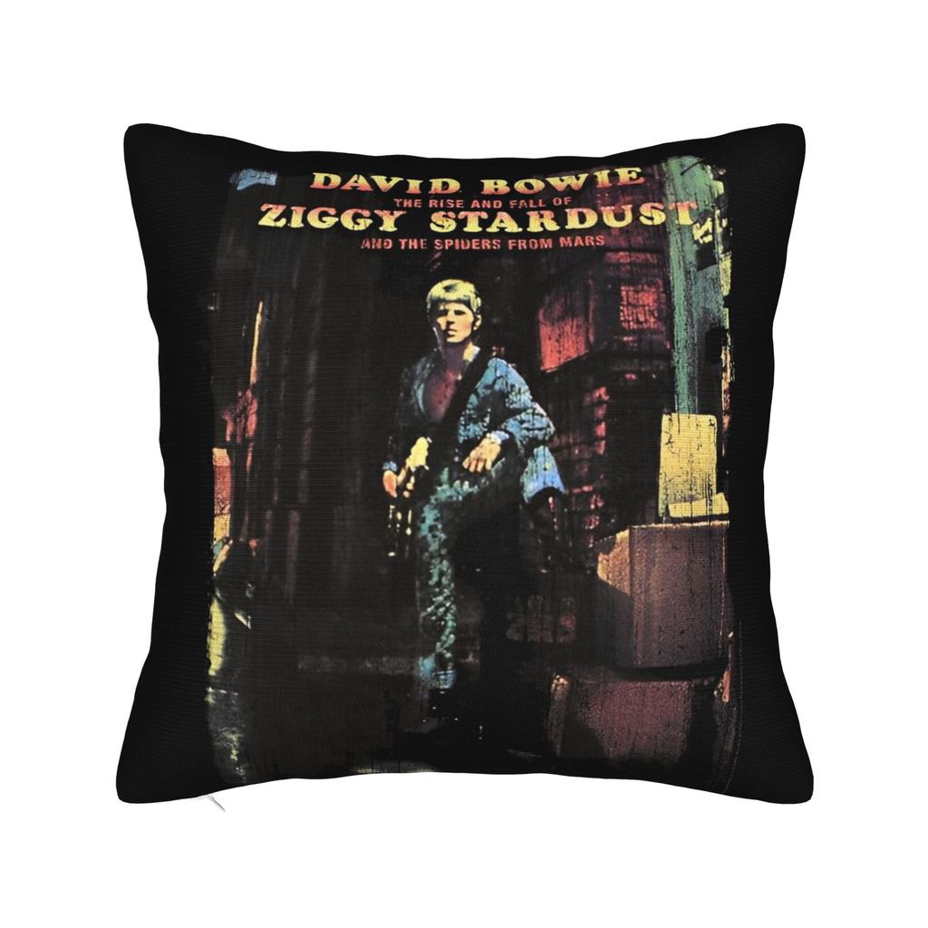 Vintage Rock Singer Lightningbolt Portrait Cushion Cover Soft Decorative Sofa Pillow Case