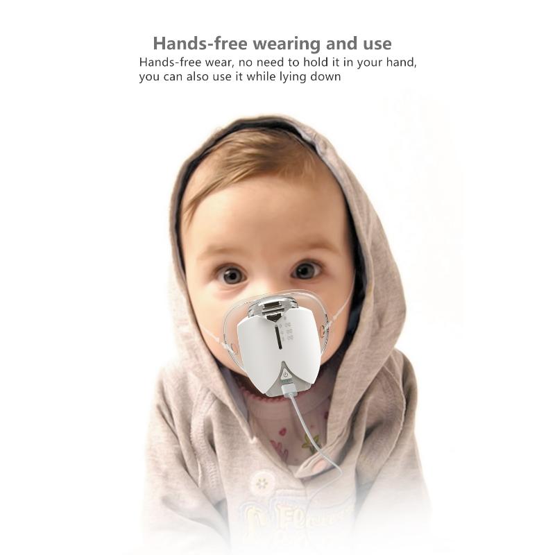 Mini nebulizator cu plasă, portabil, portabil, automatizator de inhalare, silențios, nebulizator cu ultrasunete, pentru copii, adulți, umidificator pentru astm