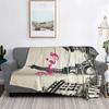 Paris Eiffel Tower Blankets Soft Warm Flannel Throw Blanket Bedding for Bed Living Room Picnic Travel Home Couch