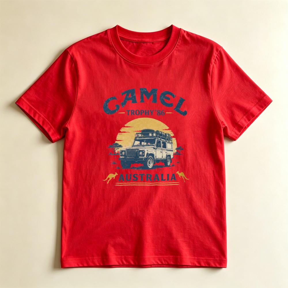 Retro Australia Outback Camel Trophy 1986 Overland Truck Graphic Shirt Vintage Safari Adventure Casual Top Unisex Unisex Cotton Tops