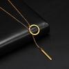 LIKGREAT Multi Layers Bar Coin Pendant Necklace Moon Star Cross Neckchain for Women Stainless Steel Chain Choker Jewelry NotFade