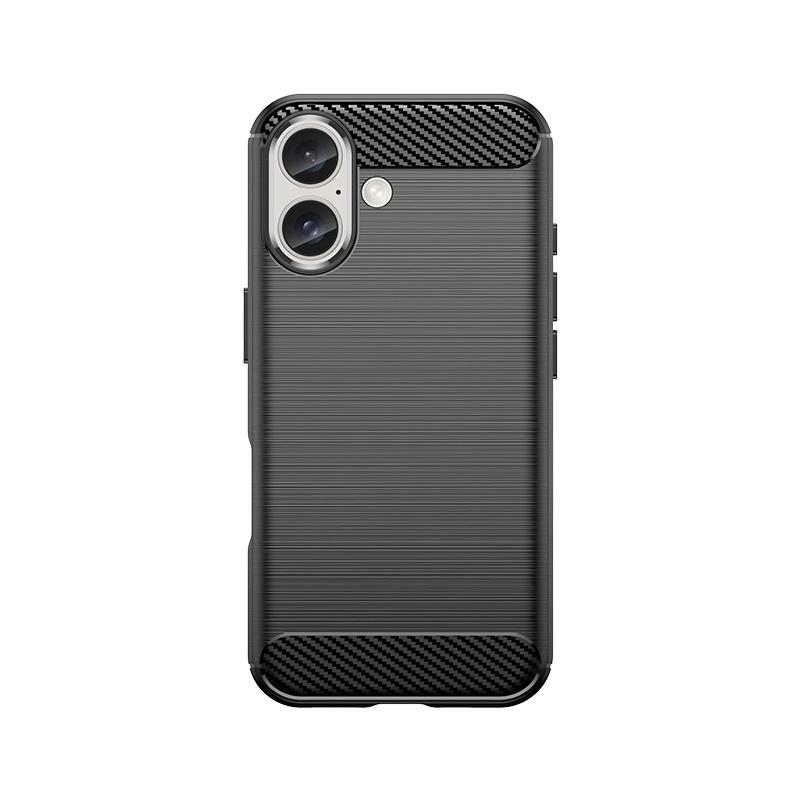 For Cover iPhone 16 Case iPhone 16 Plus Capas Shockproof Phone Back Soft TPU Carbon Fiber Case For iPhone 16 Plus Pro Max Fundas
