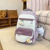 Large Capacity Junior High School Schoolbag Women's Color Contrast Backpack