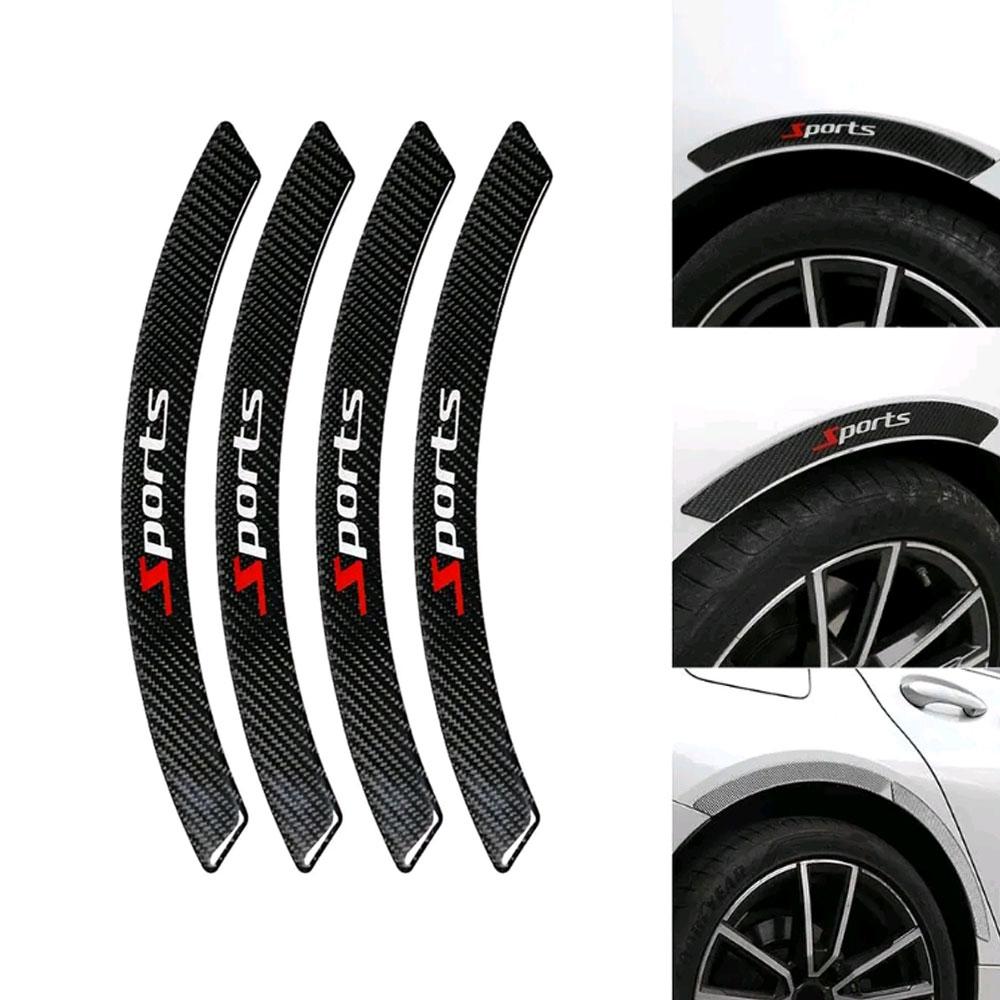 4x Car Wheel Eyebrow Anti-collision Sticker Decorative Decal Car Anti-scratch Protector Strips Auto Eyebrow Strips Stickers