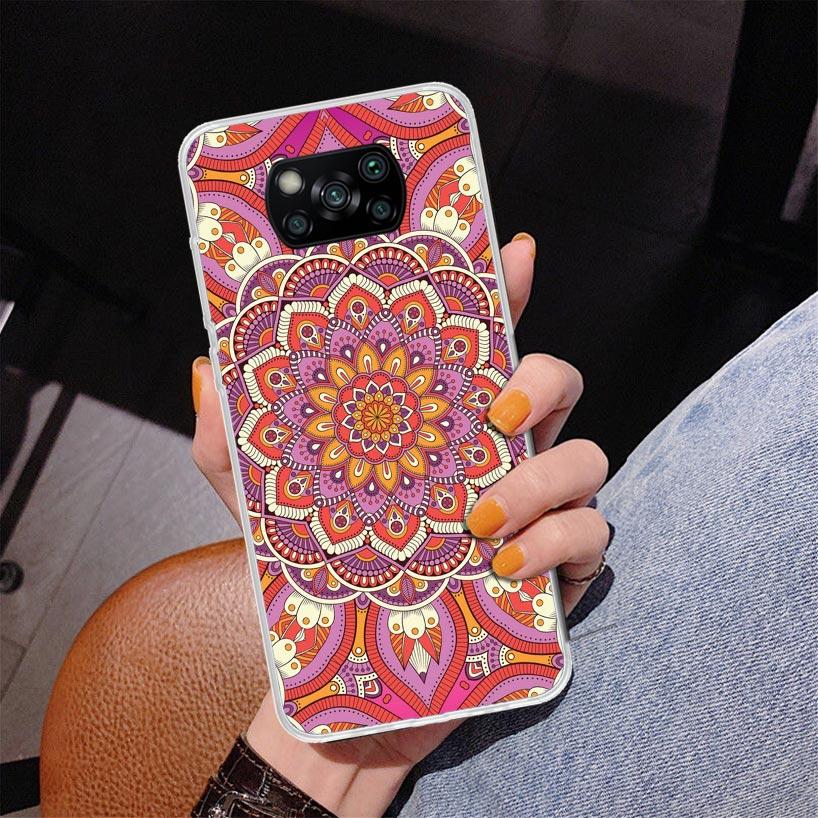 Totem Mandala Colorful Flower Phone Case For Xiaomi Poco X7 X6 X5 Pro F7 Ultra Redmi 15C 15 13C 13 12C 12 10 10A 10C 9 9A 9C 9T