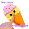 Cute Jumbo Original Double Face Ice Cream Slow Rising Kawaii Cartoon Soft Squeeze Bread Straps Toys